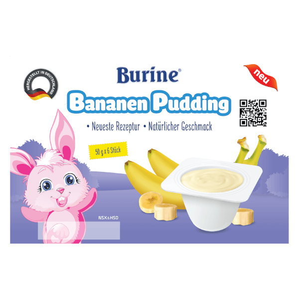 Pudding Burine Vị Chuối 6M+ (50g x 6)