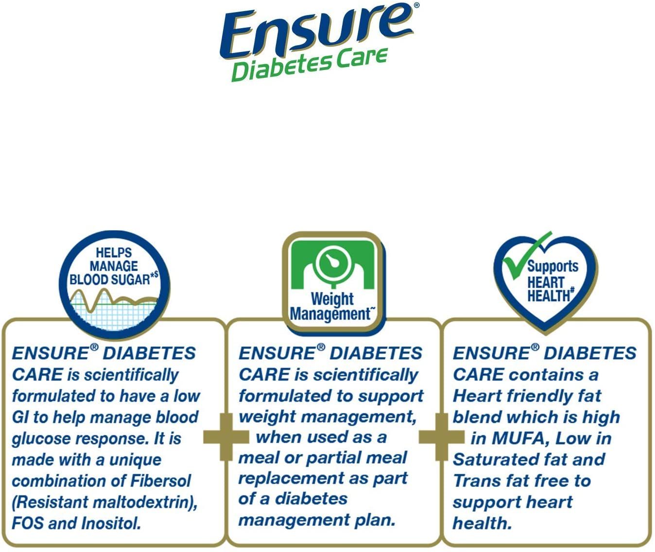 Sữa bột Ensure Diabetes Care dành cho người tiểu đường vị Vanilla (400g)