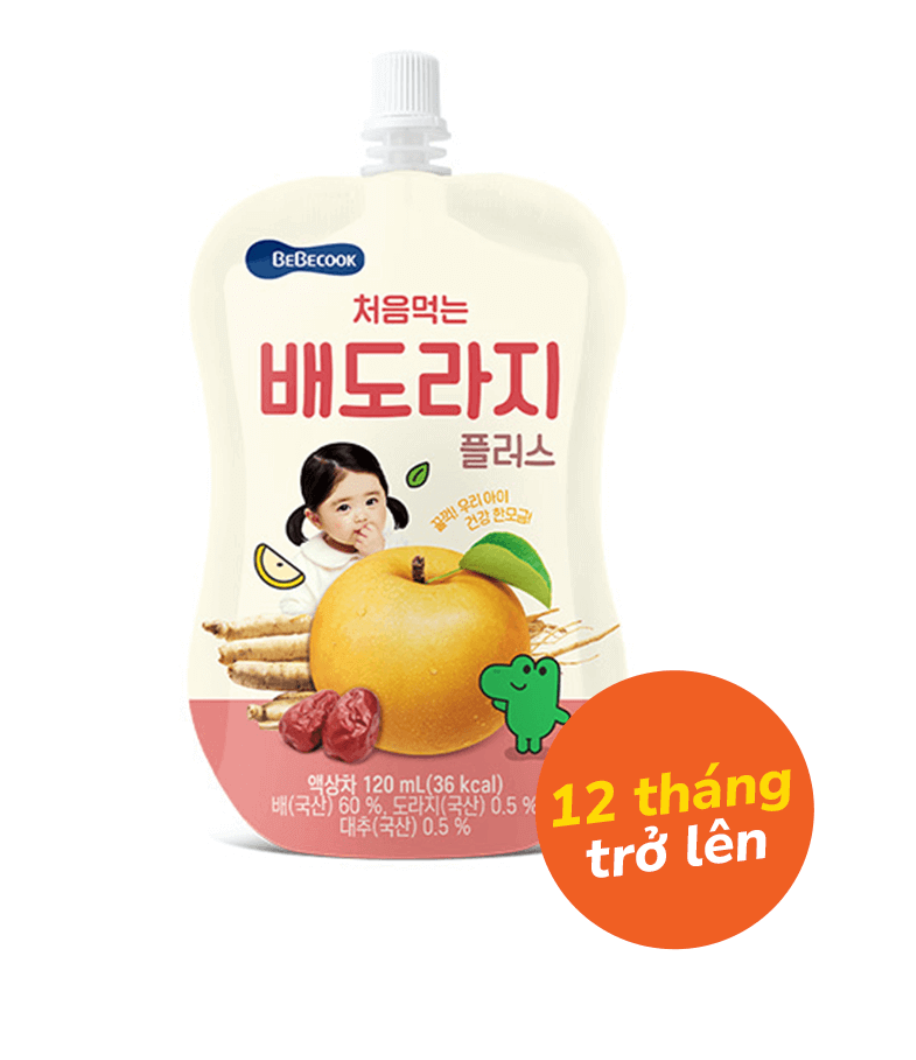 Nước Ép Lê, Cát Cánh Và Táo Đỏ BeBecook 120ml