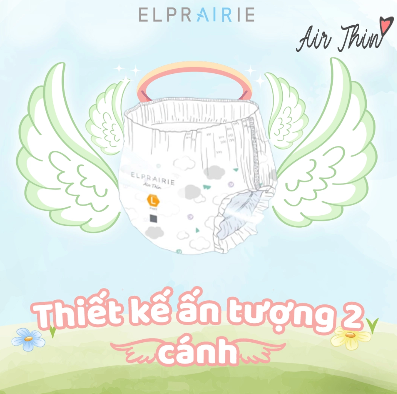 Tã/Bỉm Quần Elprairie Air Thin Nội Địa Hàn