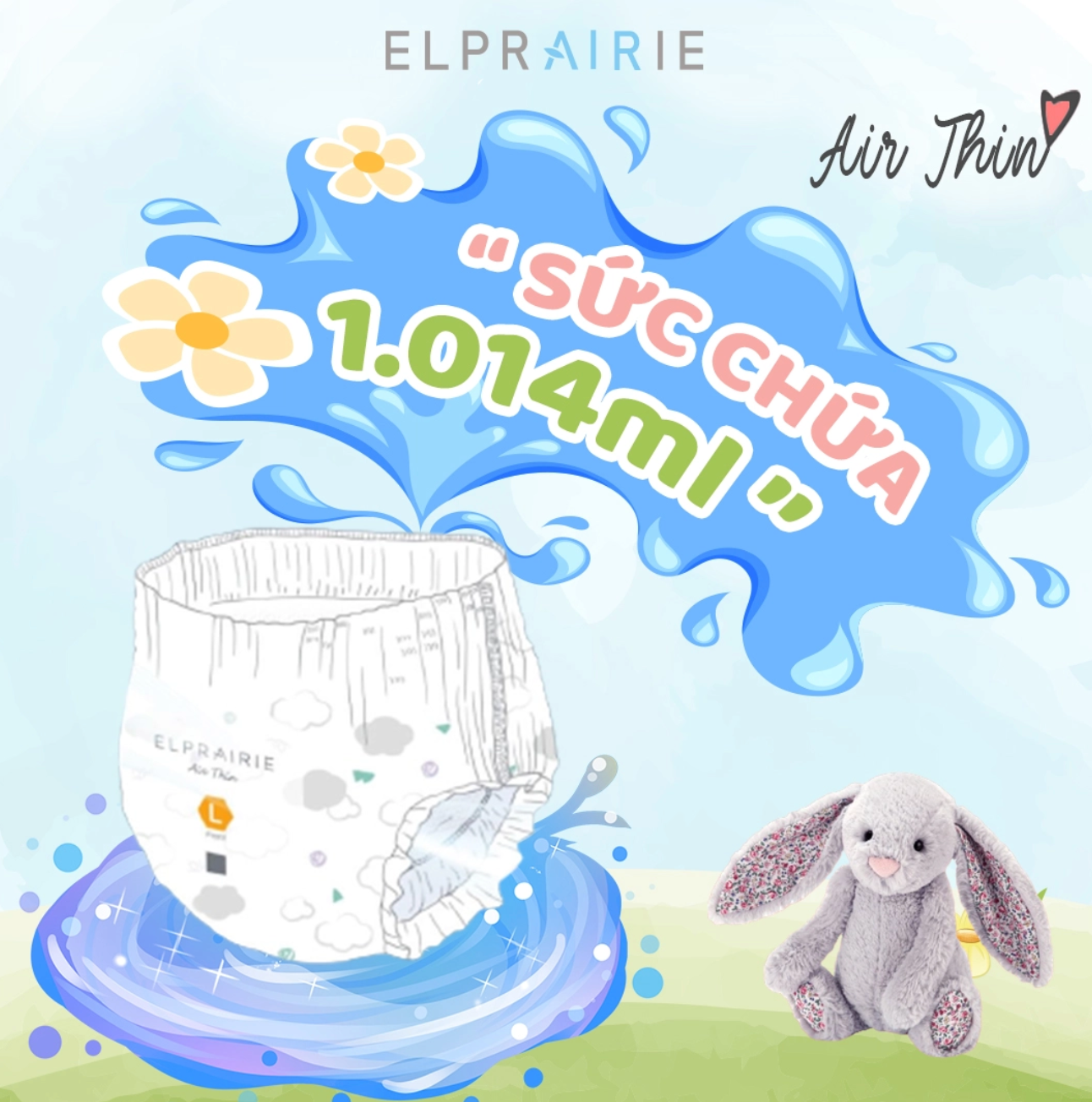 Tã/Bỉm Quần Elprairie Air Thin Nội Địa Hàn