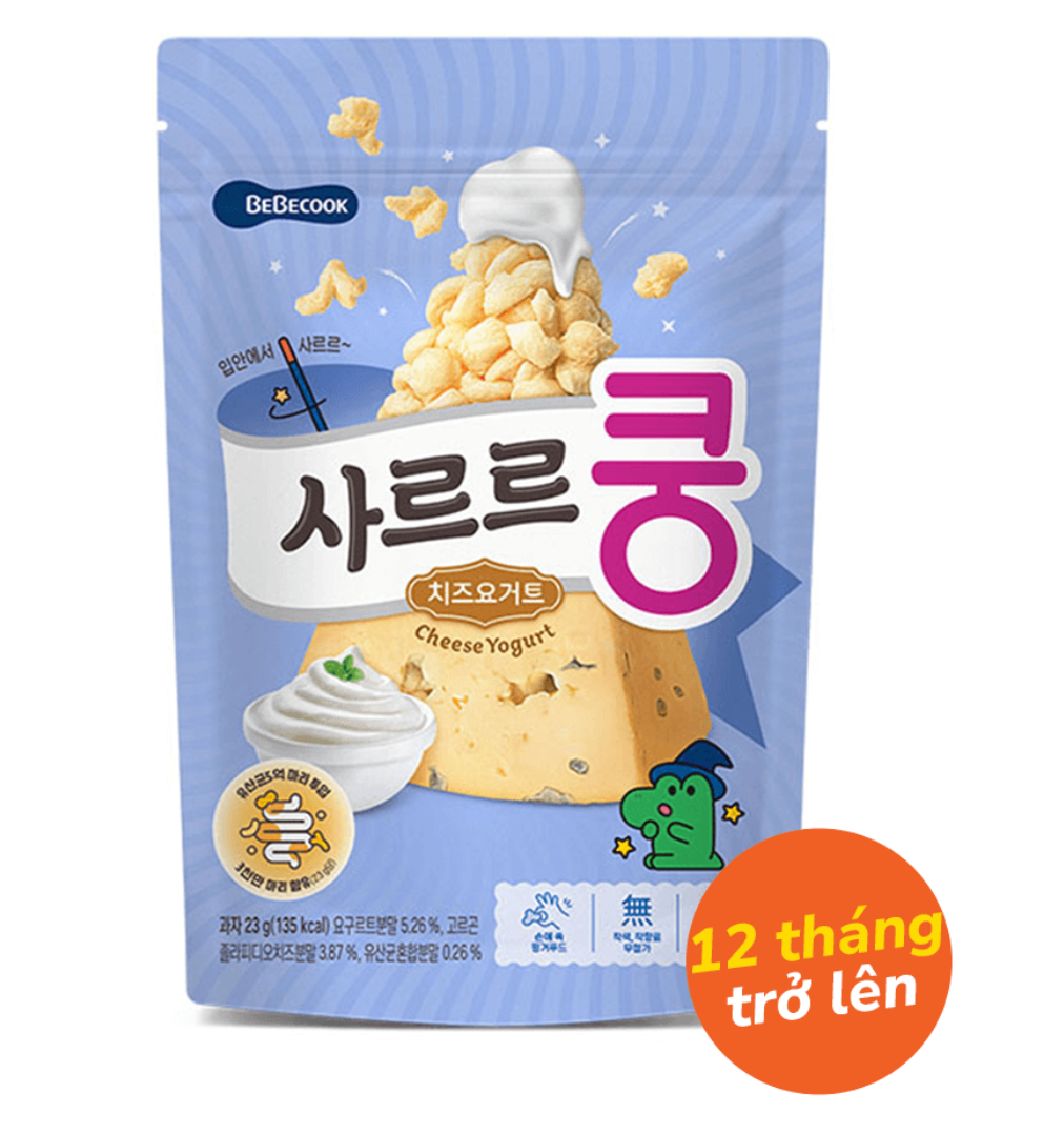 Bánh Bỏng Bổ Sung Lợi Khuẩn BeBecook - Vị Sữa Chua Phô Mai 23g
