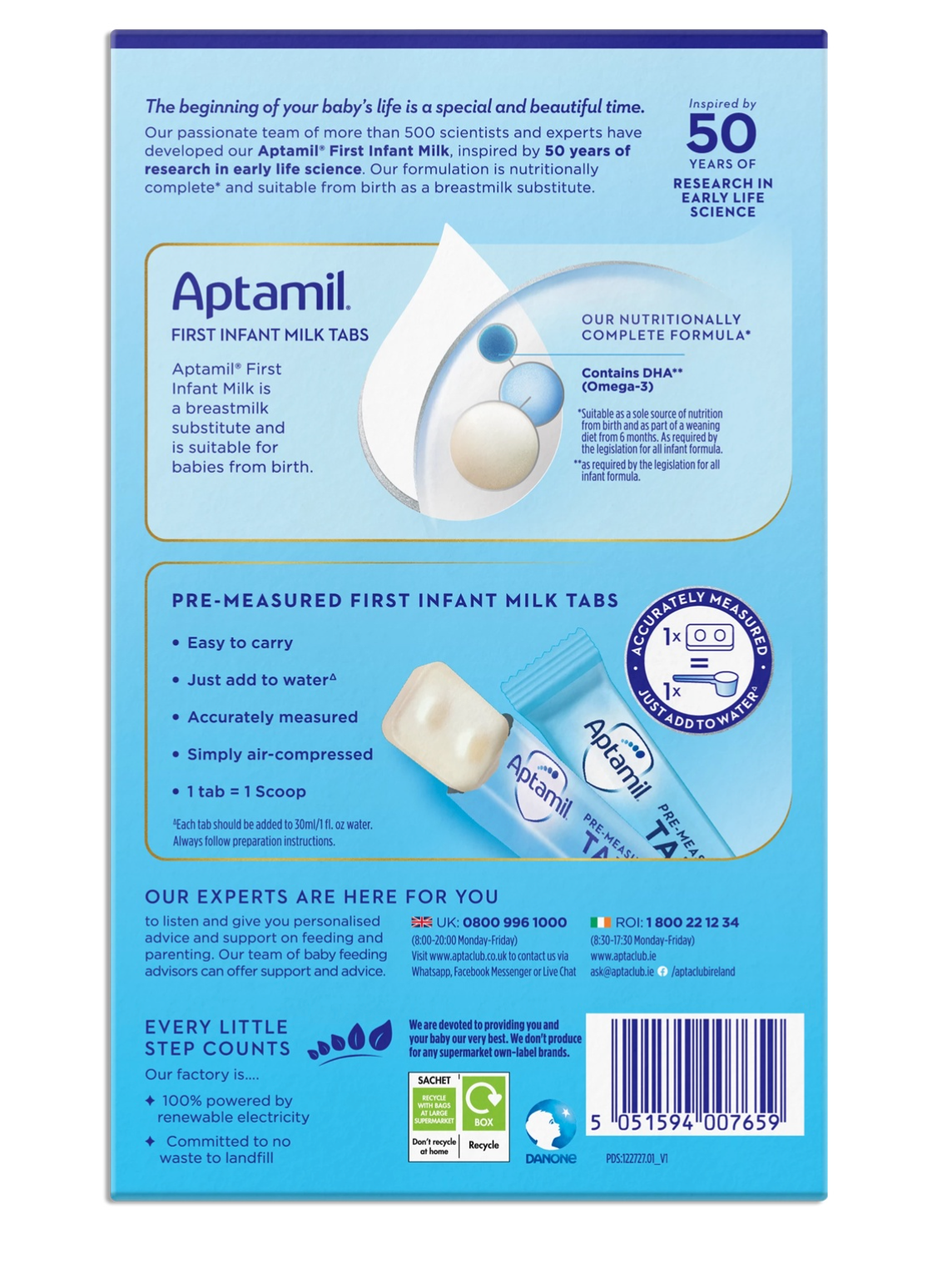 Sữa Aptamil Anh Dạng Thanh Số 1