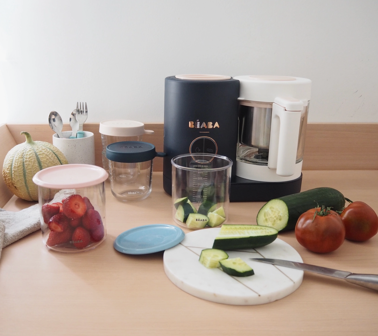 Máy Làm Đồ Ăn Dặm Béaba Babycook Neo - Màu Night Blue