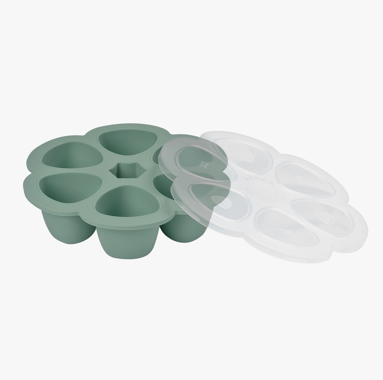 Khay dự trữ đồ ăn dặm bằng silicone Beaba (6x150ml) - Màu Sage