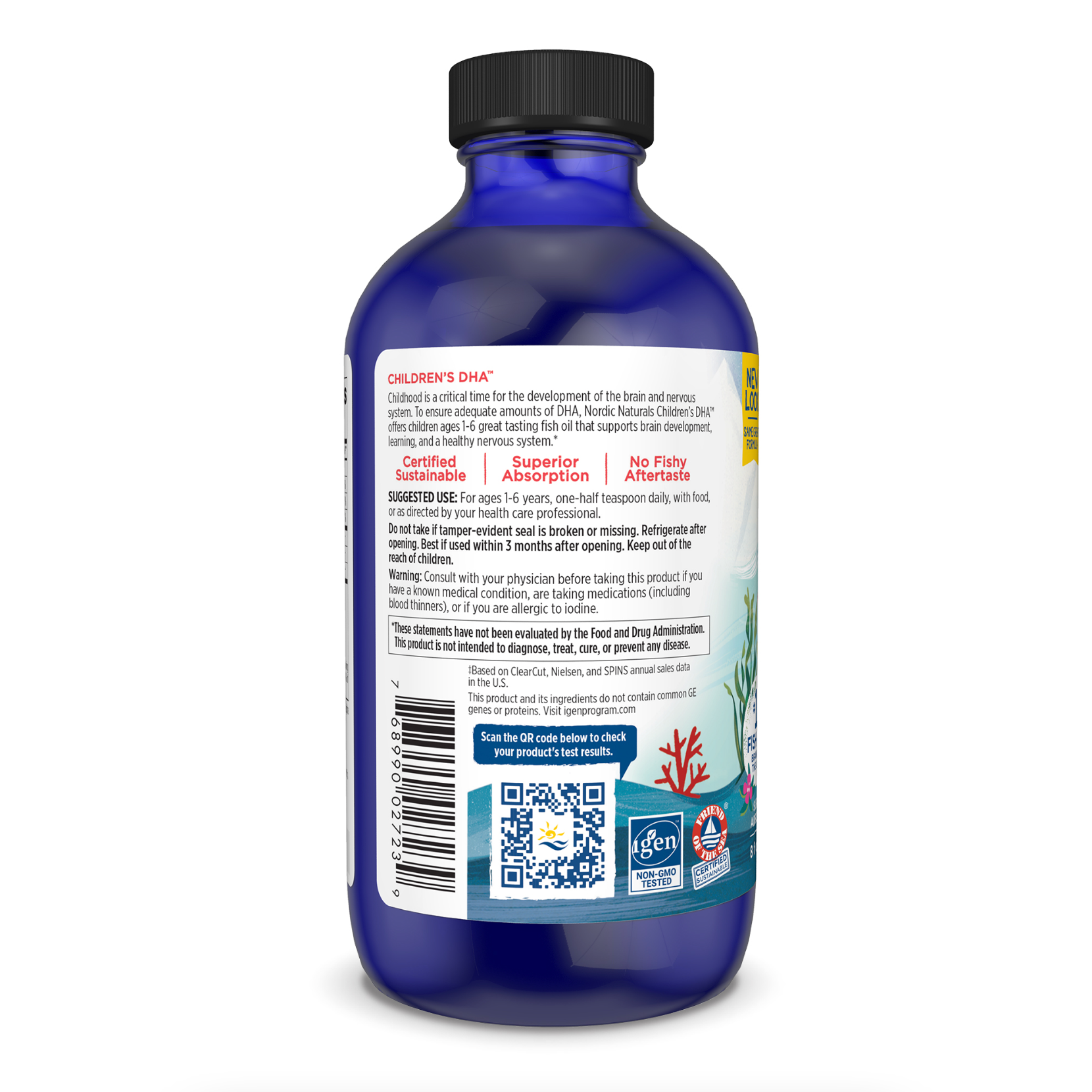 DHA CHO BÉ NORDIC NATURALS 530 MG OMEGA-3 VỚI EPA & DHA 237ML