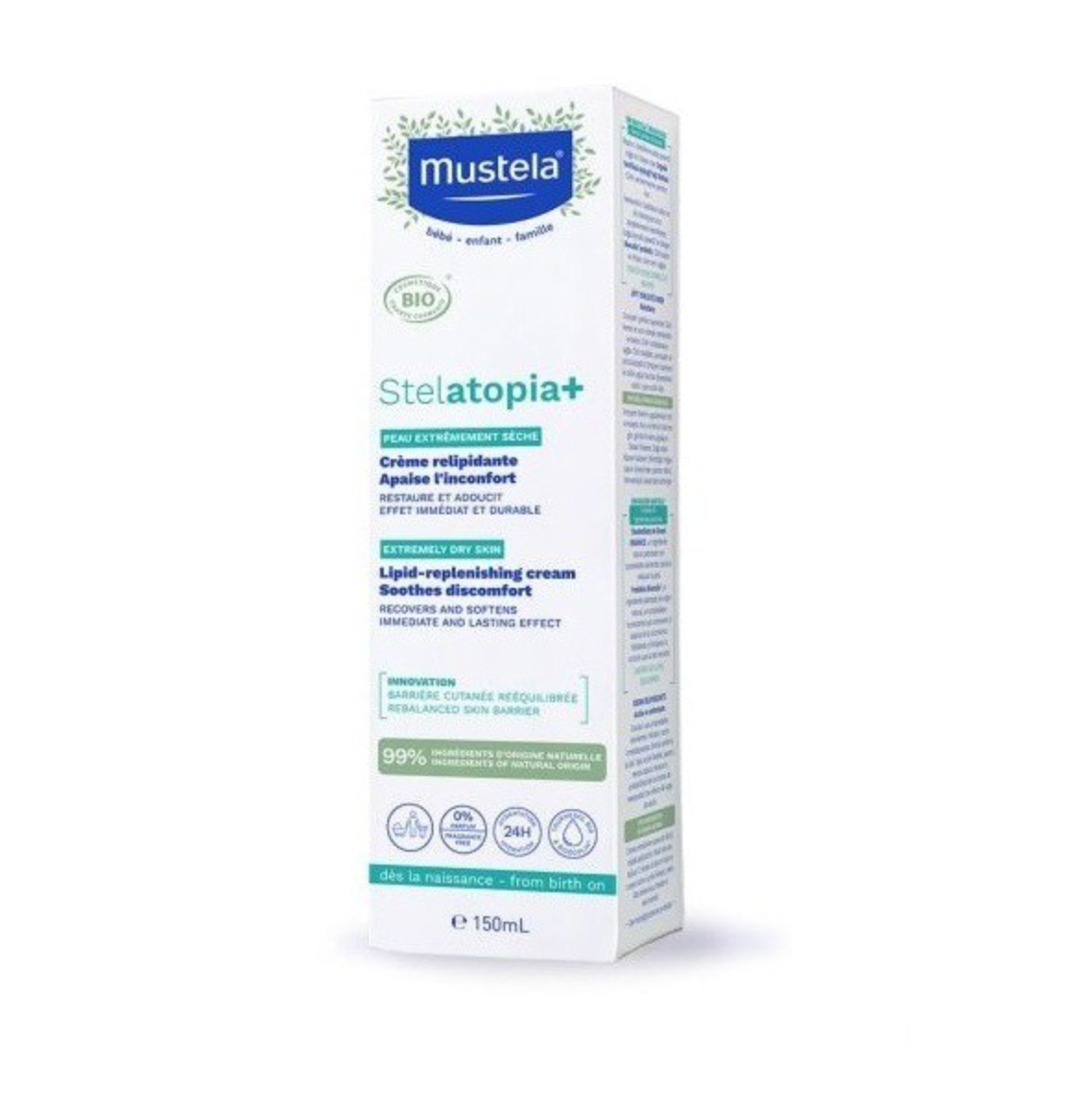 Kem Dưỡng Da Chàm Thể Tạng (Viêm Da Cơ Địa) Cho Trẻ Sơ Sinh, Trẻ Em Và Mẹ Bầu Mustela Stelatopia+ Lipid-Replenishing Cream 150ml (Mới)