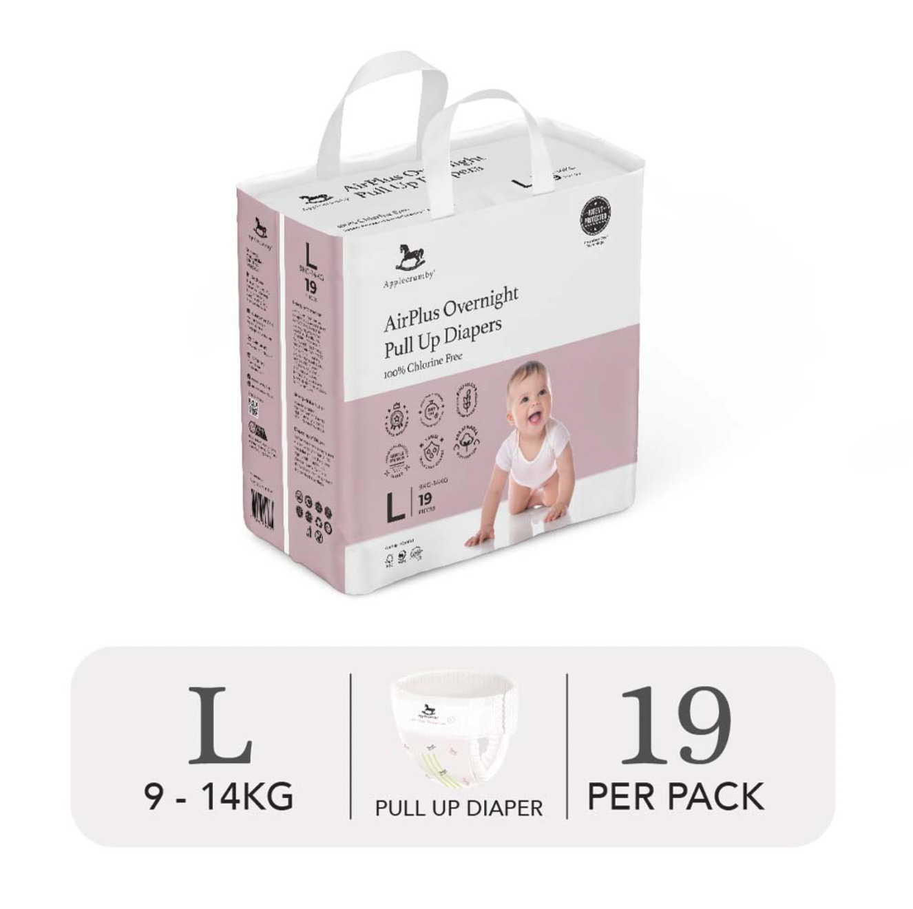 (MINI) BỈM TÃ QUẦN ĐÊM APPLECRUMBY AIRPLUS OVERNIGHT
