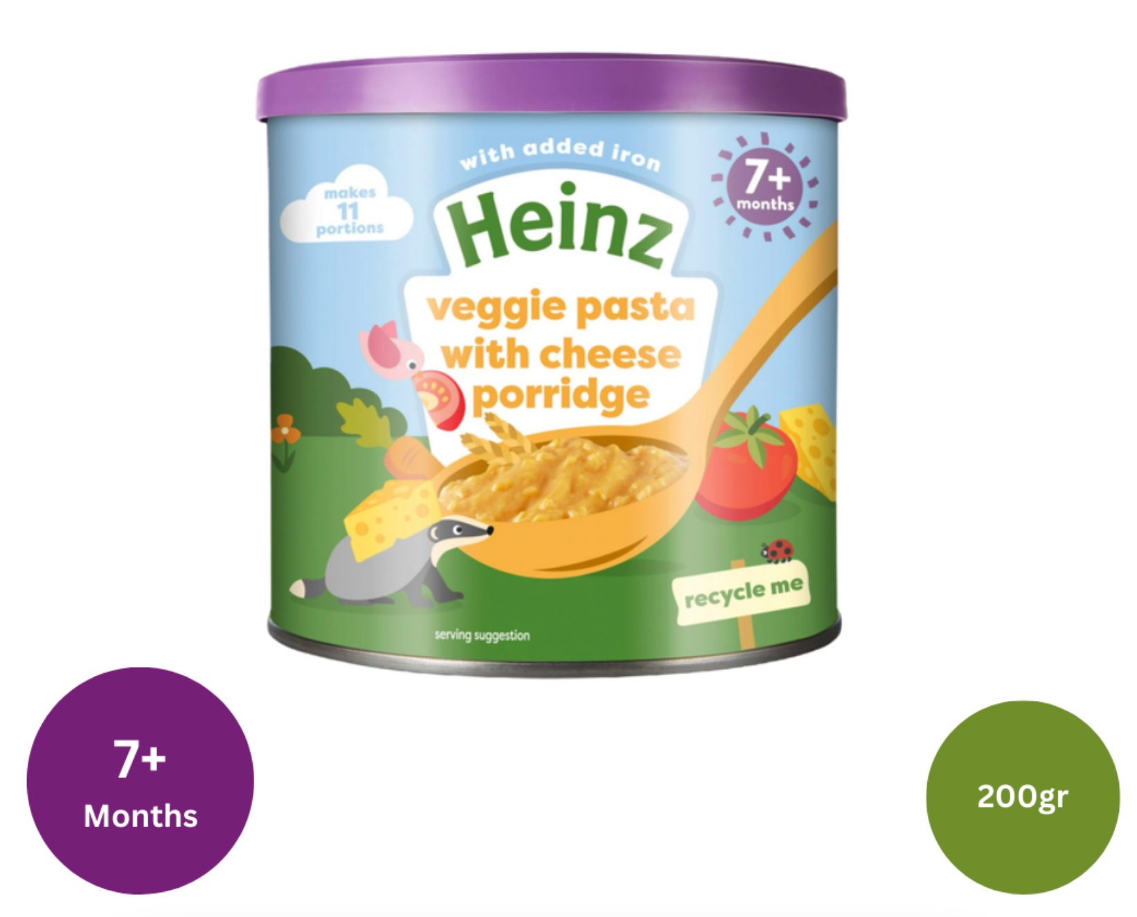 Bột Ăn Dặm Heinz Vị Mỳ Ý , Rau Củ Và Phô Mai Cho Bé Từ 7M+ ( 200g)
