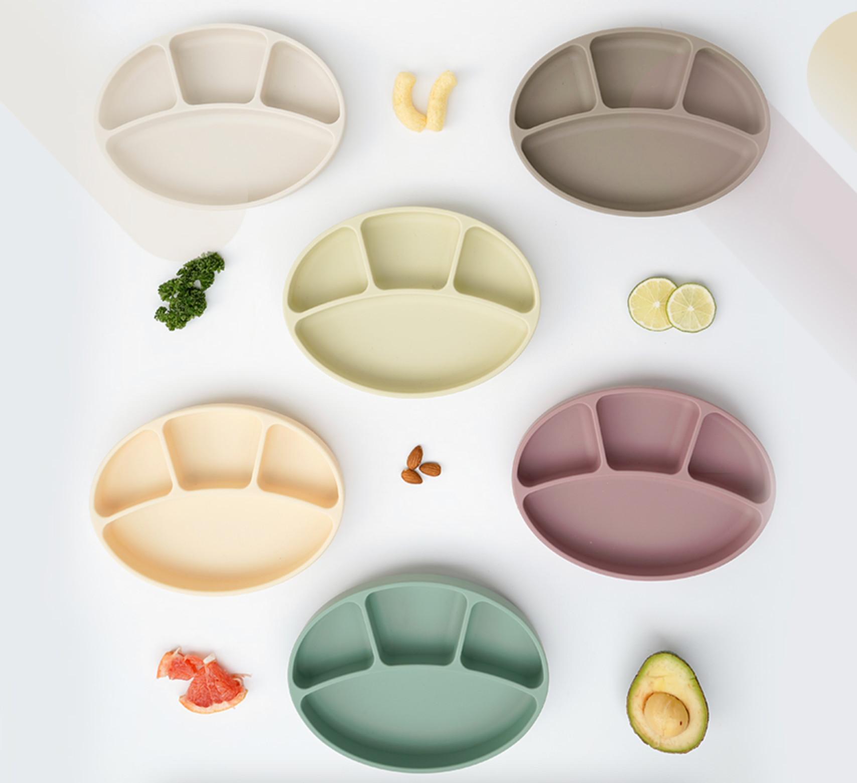 Khay Ăn Dặm Silicone Chia Ngăn Modui