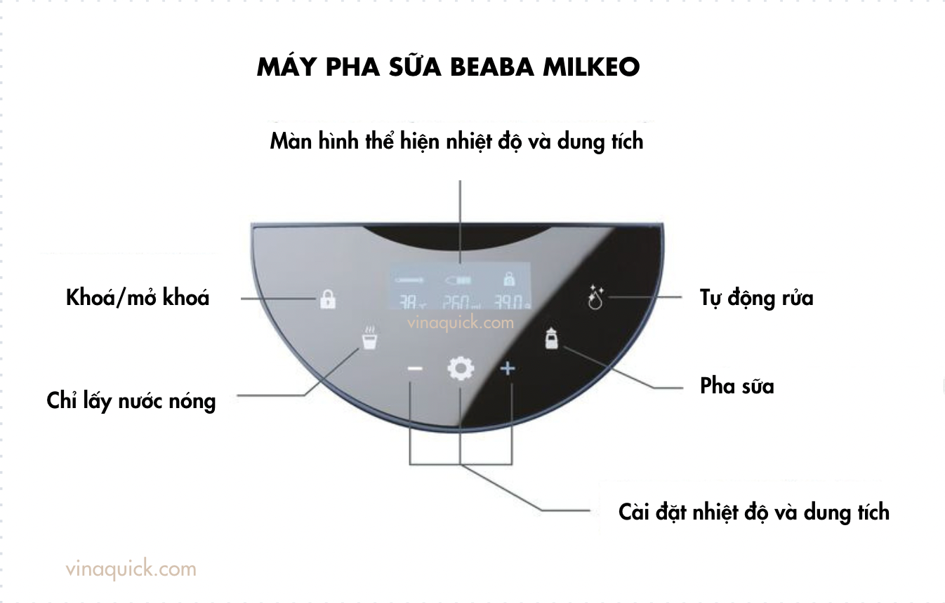  Máy pha sữa Beaba Milkeo - màu Night Blue 