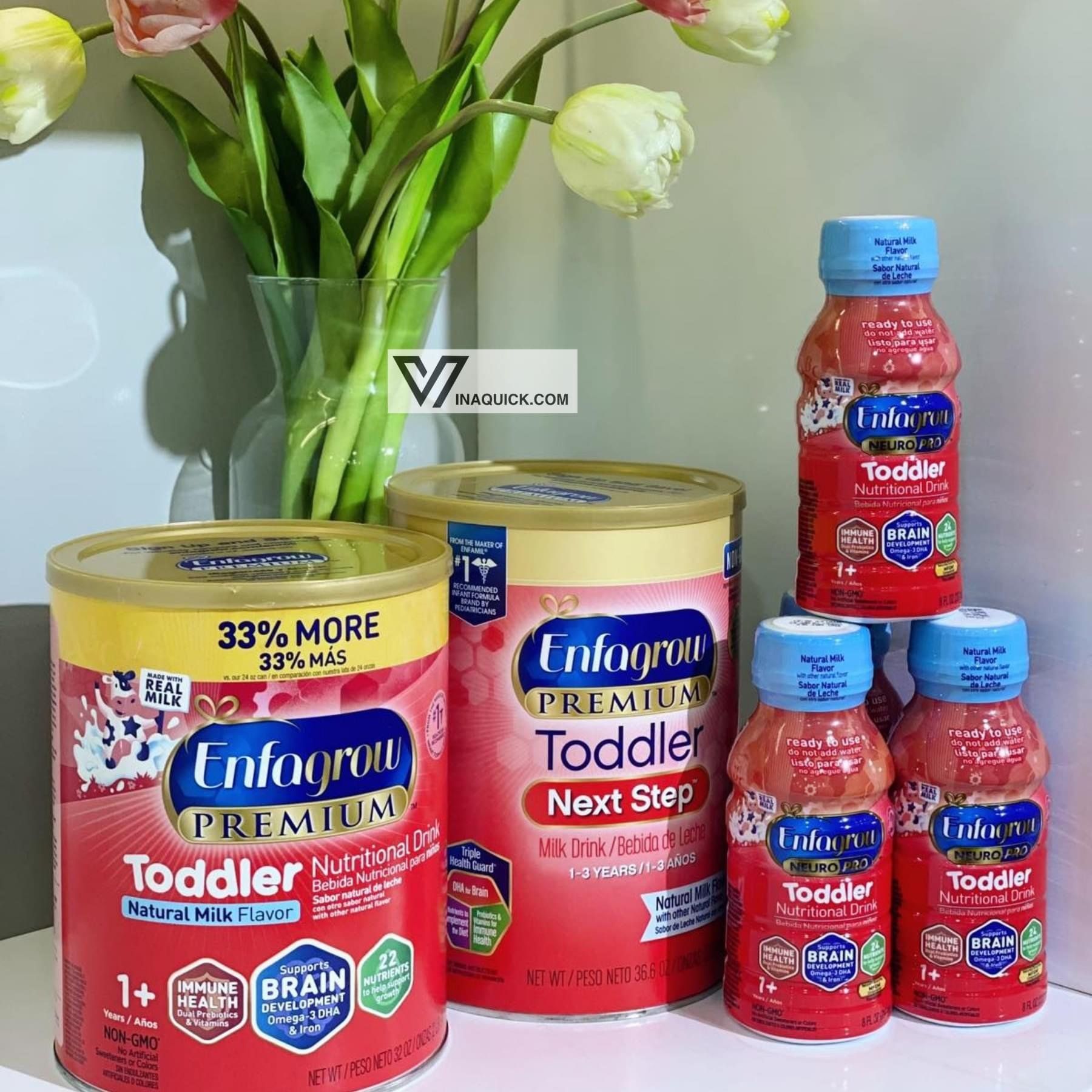 Sữa Enfagrow Premium Toddler Nutritional Drink - Natural Milk Flavor Cho Bé Từ 12 - 36 Tháng (907g)