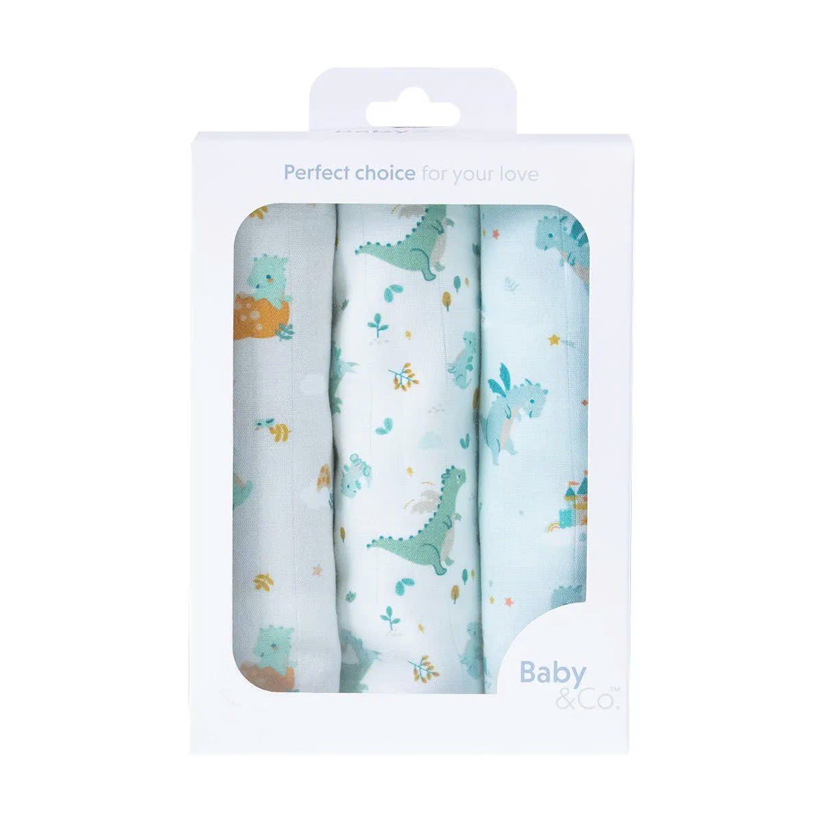 Set 3 Khăn Đa Năng Nursing Cloth cho bé Baby&Co. ( 76x76 cm)
