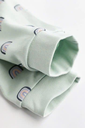 Set 3 Sleepsuits Next Uk Cotton Frist Size Họa Tiết Động Vật Và Cầu Vồng