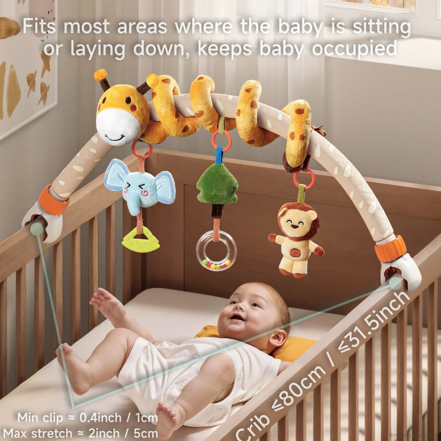 Đồ Chơi Vòm Di Động Tumama Kids Hươu Cao Cổ Kết Hợp Gặm Nướu Animal