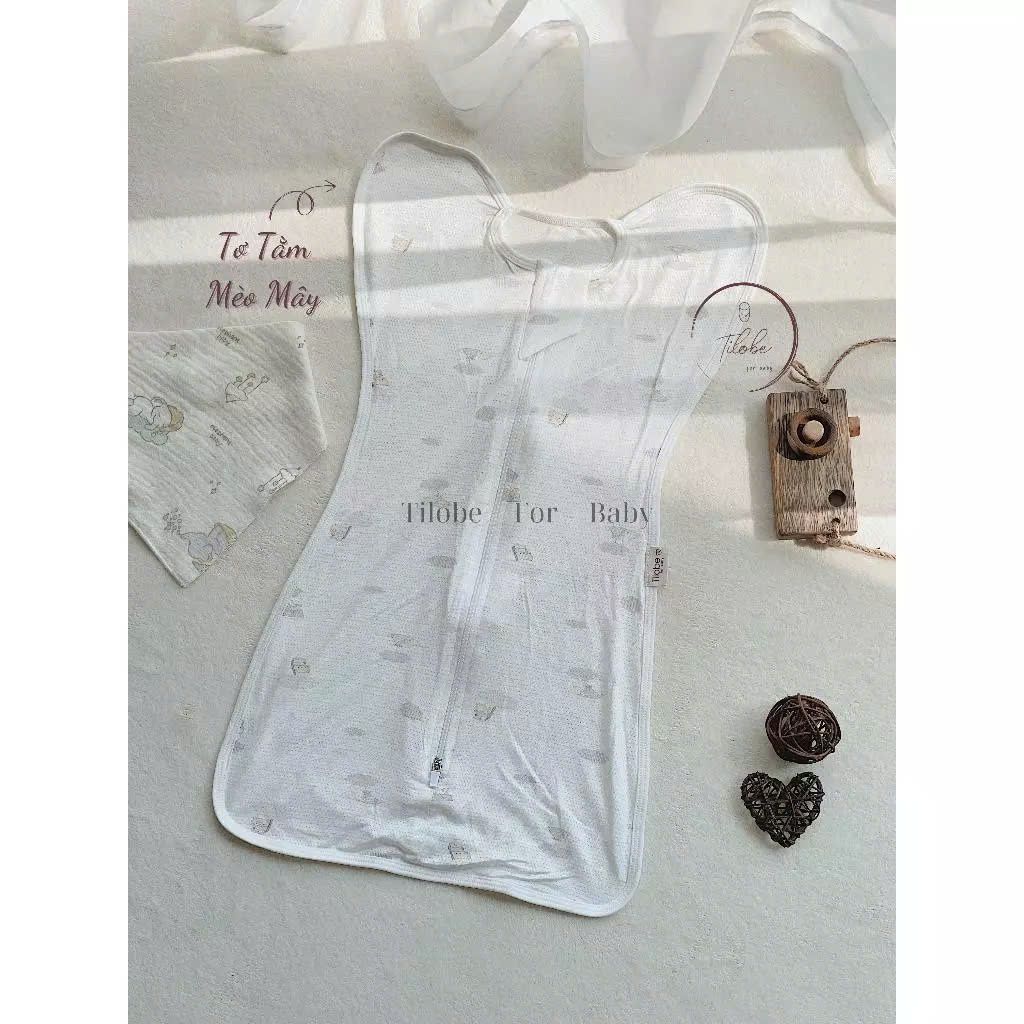 Nhộng Chũn Thông Hơi Cotton Tilobe Siêu Mỏng Mềm Mịn Cho Bé