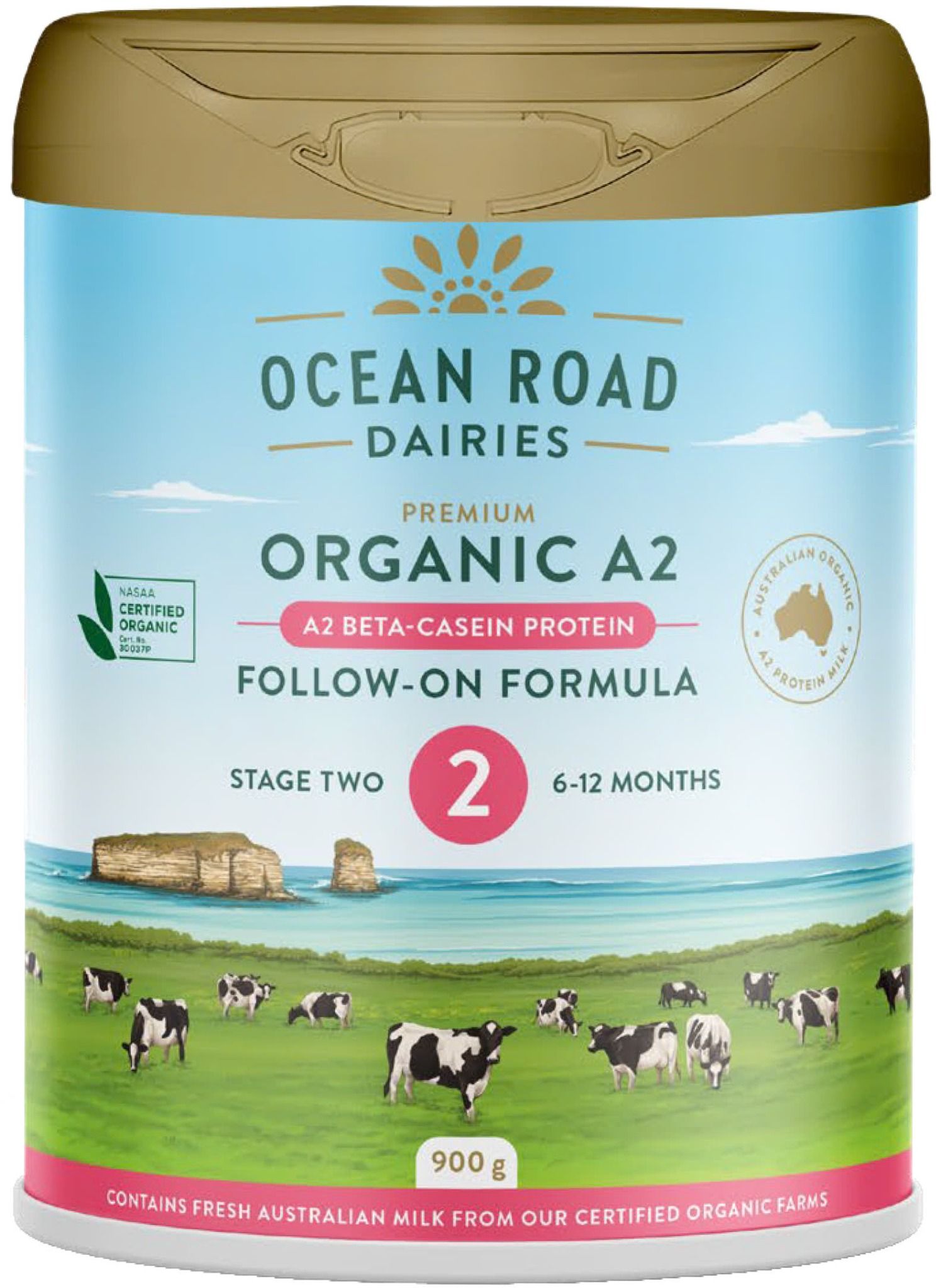 Sữa Ocean Road Dairies Infant Organic A2 Số 2 Cho Bé Từ 6-12 Tháng (900g)