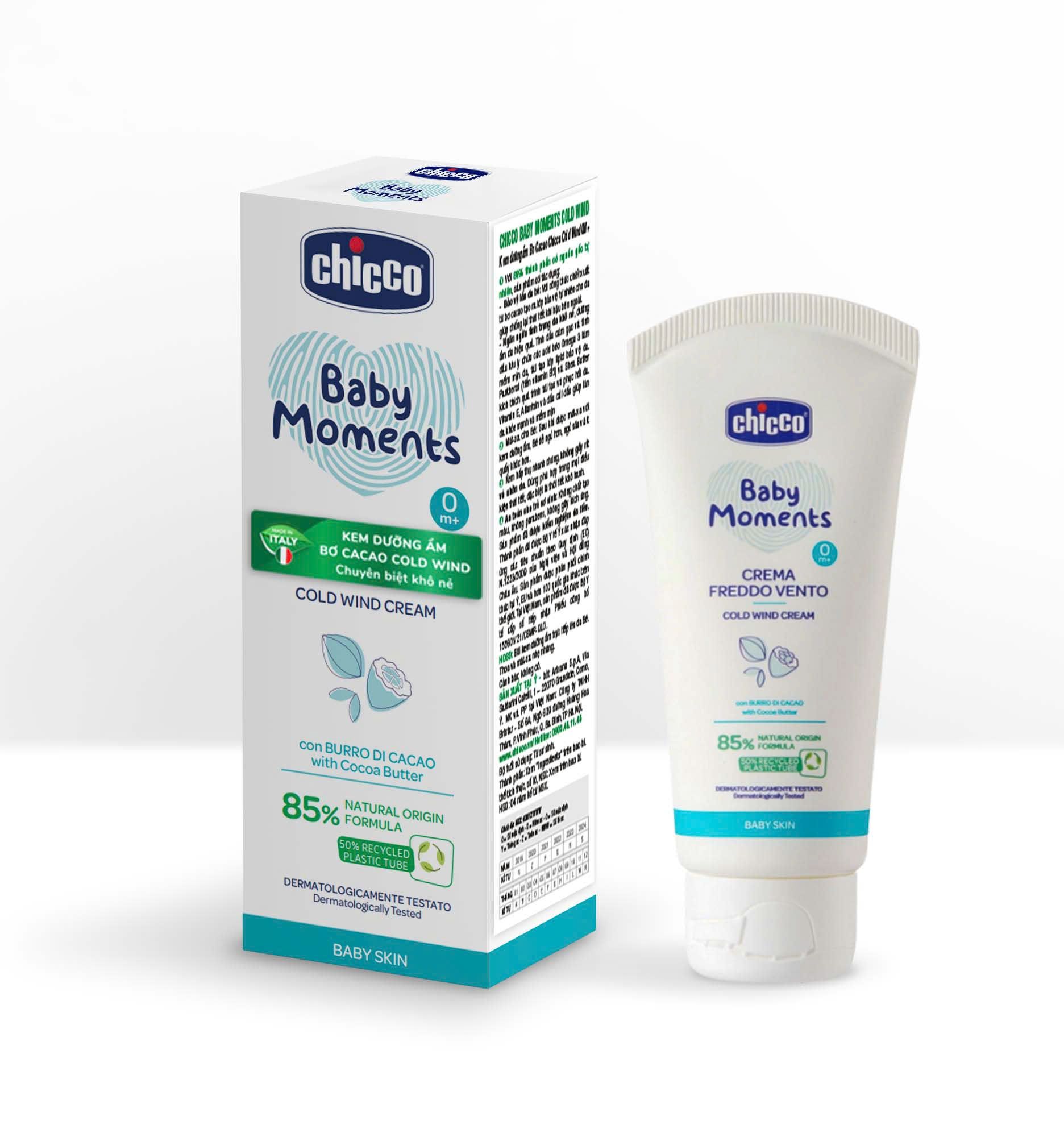 Kem dưỡng ẩm Bơ Cacao Chicco Cold Wind 0M+ 50ml