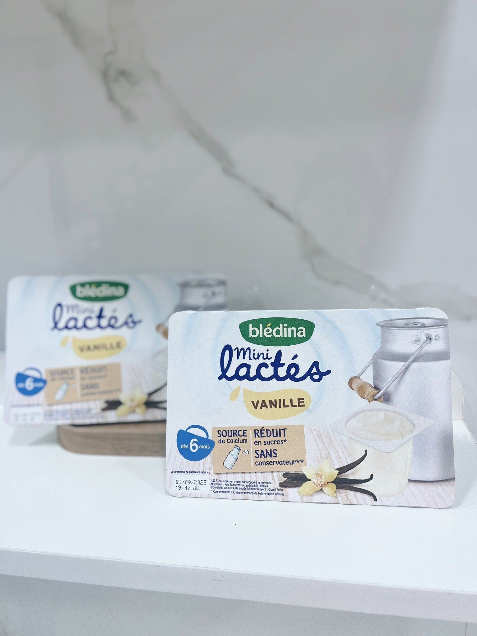 Sữa chua Bledina Mini Lactes vị Vanille 6M+ (55g x 6)