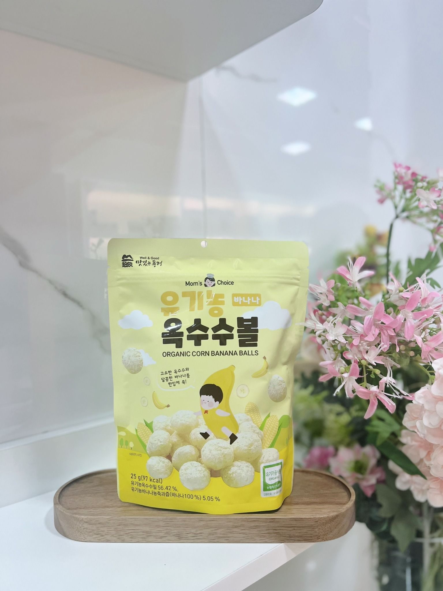 Bánh Bi Ngô Hữu Cơ Mom's Choice Hàn Quốc 6M+
