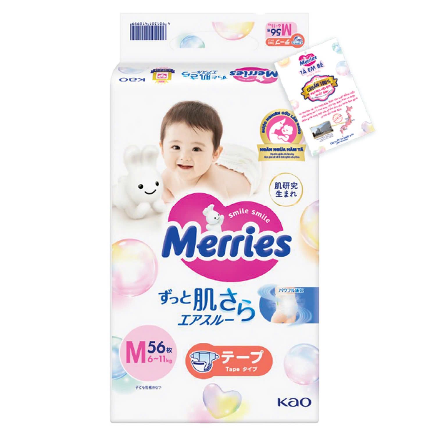Tã/Bỉm Quần/Dán Merries Nội Địa Nhật (Cộng miếng)