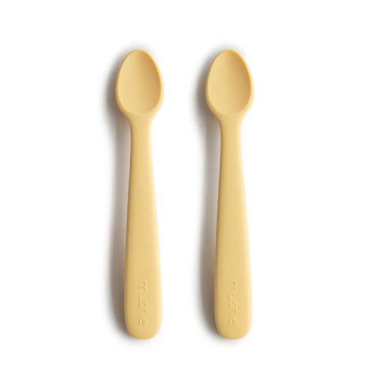 Set 2 Thìa Ăn Dặm Silicone Mushie Cho Bé