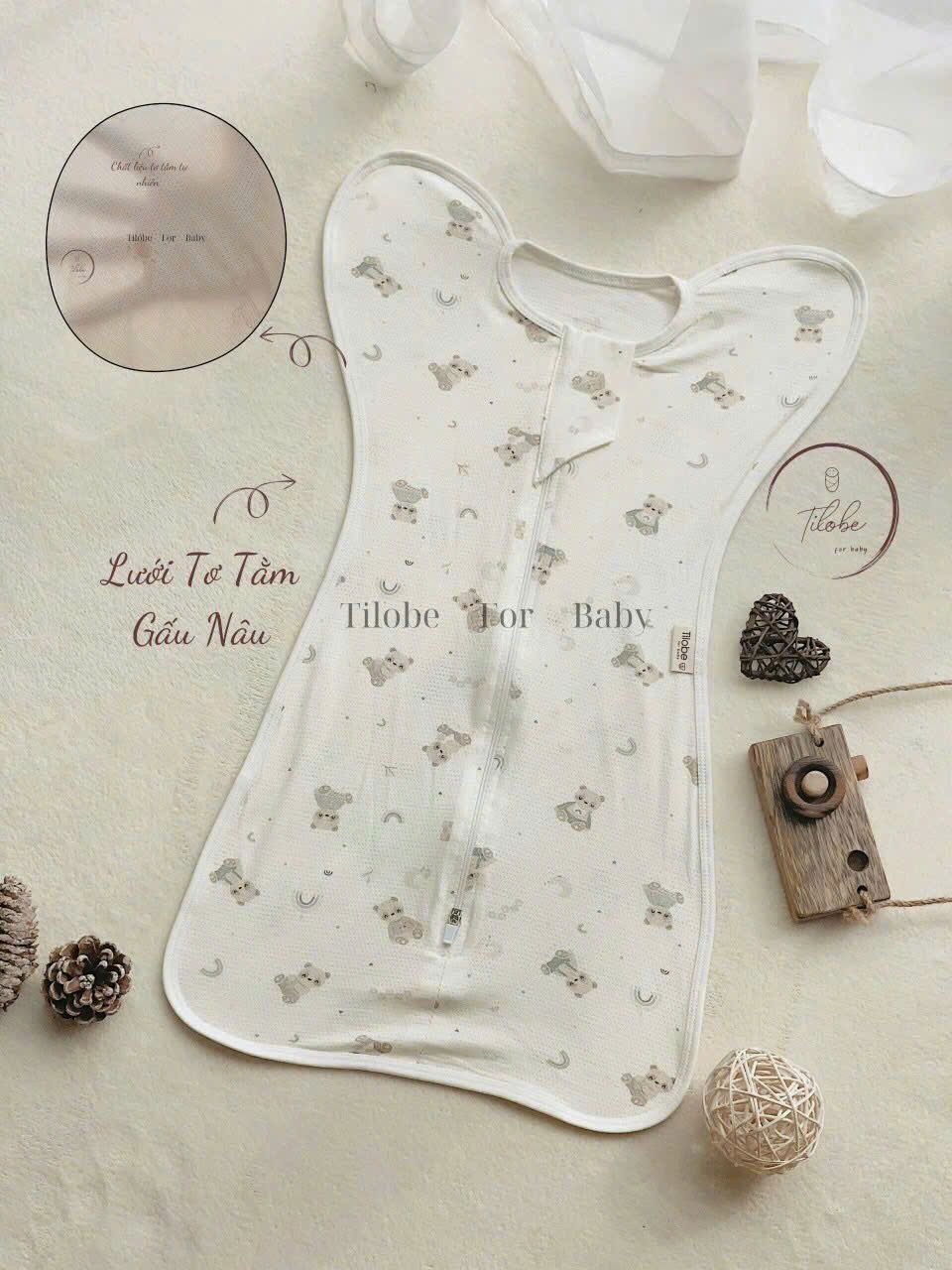 Nhộng Chũn Thông Hơi Cotton Tilobe Siêu Mỏng Mềm Mịn Cho Bé