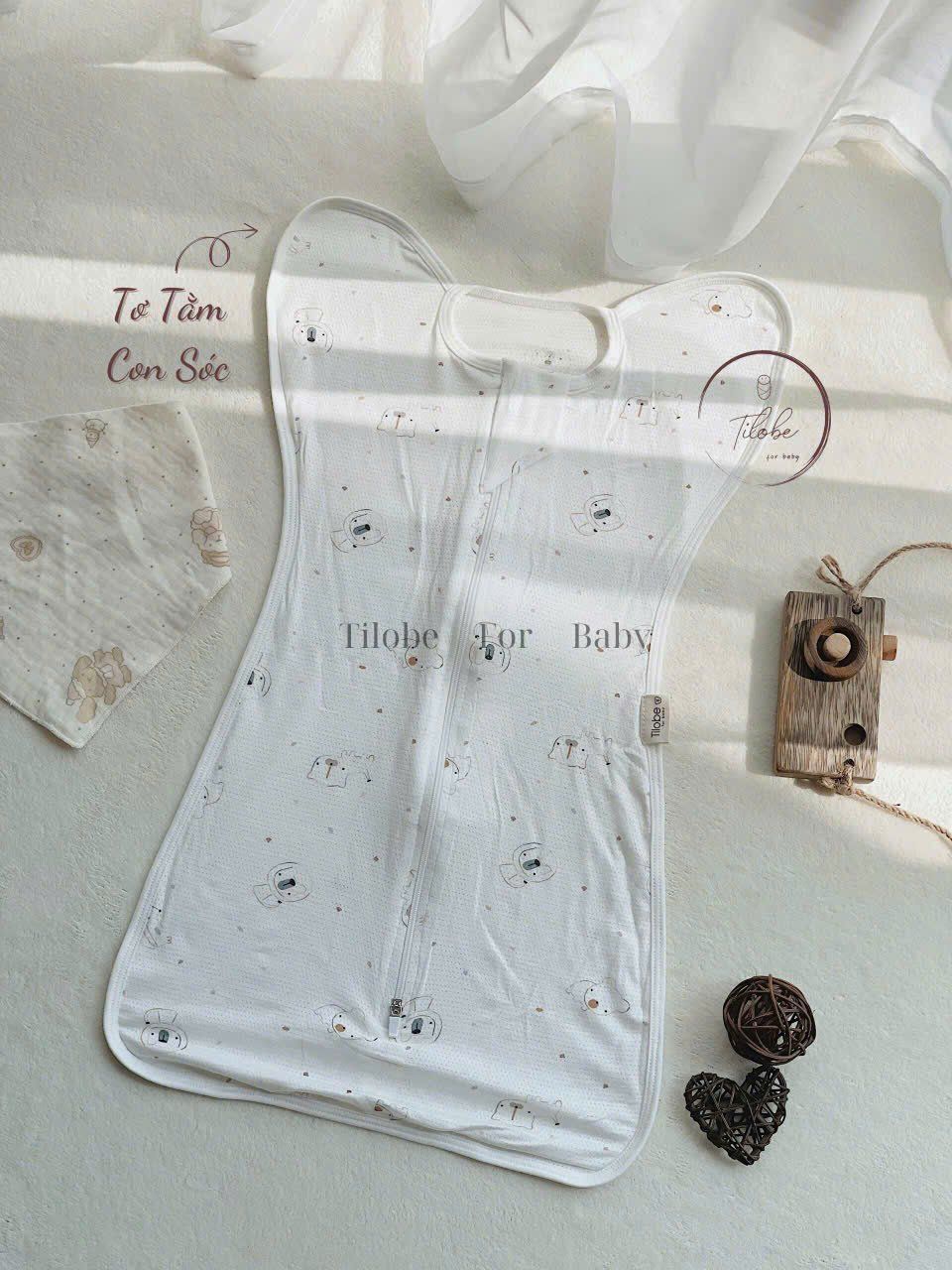 Nhộng Chũn Thông Hơi Cotton Tilobe Siêu Mỏng Mềm Mịn Cho Bé