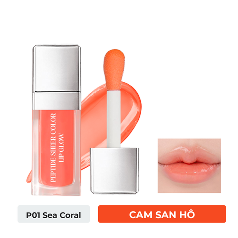 Son Dưỡng Bóng - Peptide Sheer Color Lip Glow - P01 Sea Coral 