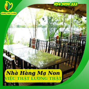 Nhà Hàng Mạ Non Tuyển 03 Nhân Viên Phục Vụ Thu Nhập 6Tr – 9Tr