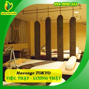 Cơ Sở Massage TOKYO Tuyển 05 Nam Phục Vụ Lương 8 – 12 Triệu