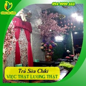 Trà Sữa Chiki Tuyển 02 Nhân Viên Phục Vụ Thu Nhập 6Tr – 8Tr