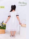  Váy trắng chấm bi phối nơ đen M078-1 - ODZ510 