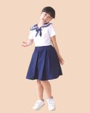  Đầm học sinh nữ cổ hải quân big size cotton Nhật cao cấp mềm mịn, thoáng mát, bền và ít nhăn - GDP051 