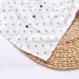  Áo sơmi tay dài bé trai trắng cotton thêu họa tiết - TAS034 