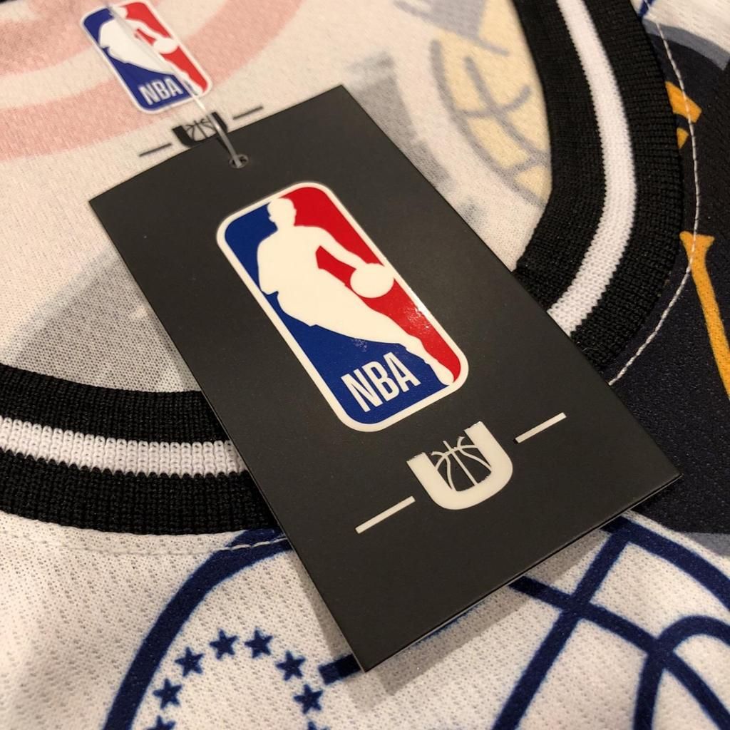Association NBA Team White Mesh Jersey Tank Top by UNK NBA (Real/New)