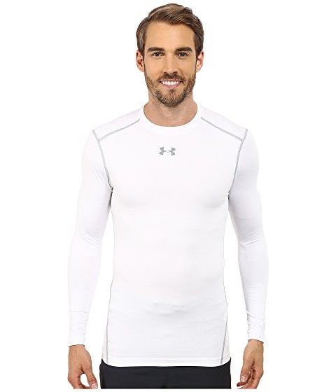 Under Armour White Training Compression Long Sleeve Tee