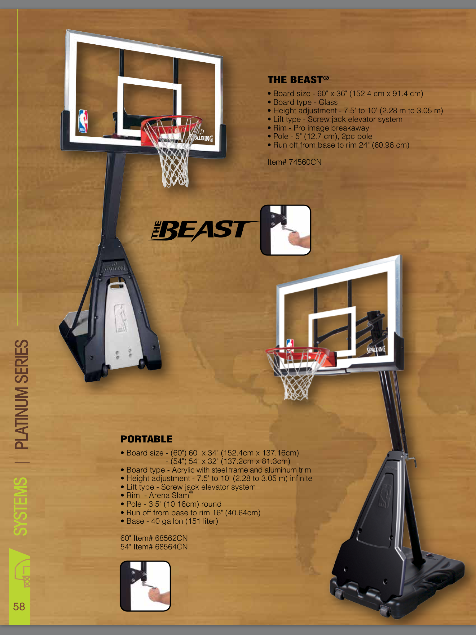 Trụ bóng rổ Spalding - The BEAST