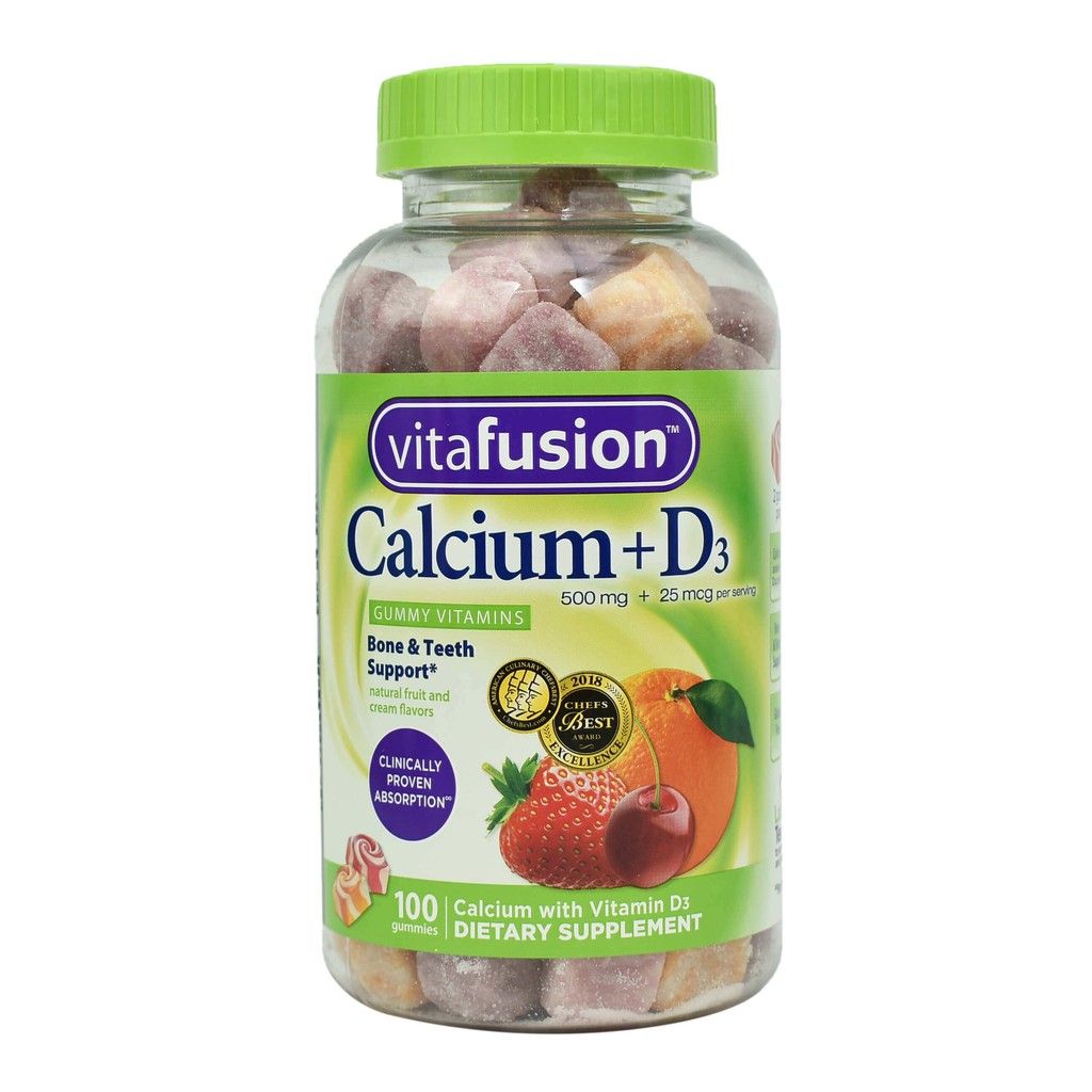 KẸO DẺO VITA FUSION CALCIUM + D3 500MG MỸ