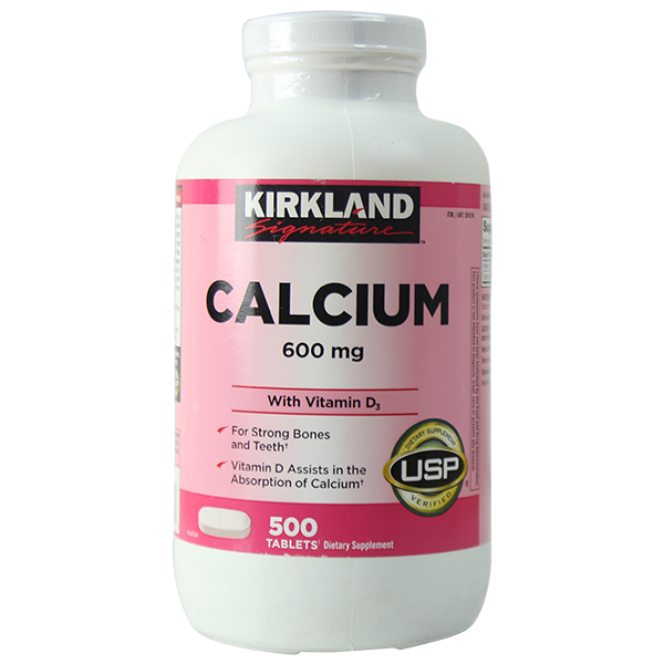 THỰC PHẨM BỔ SUNG CANXI KIRKLAND CALCIUM 600MG + D3 500V