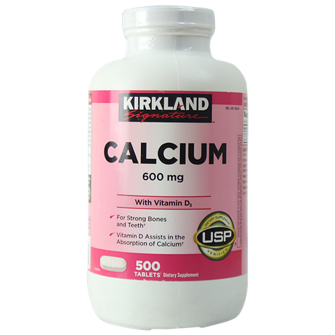 THỰC PHẨM BỔ SUNG CANXI KIRKLAND CALCIUM 600MG + D3 500V