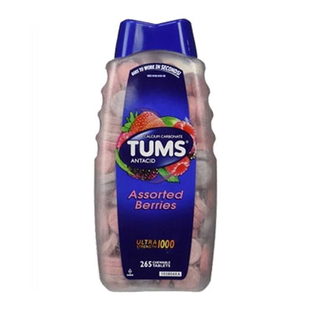 VIÊN NHAI ĐIỀU TRỊ ĐAU DẠ DÀY TUMS ASSORTED BERRIES ULTRA STRENGTH 1000 265 VIÊN CỦA MỸ