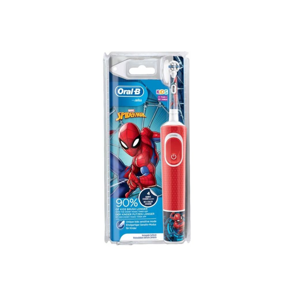 BÀN CHẢI ĐIỆN TRẺ EM ORAL-B MARVEL SPIDERMAN GIÚP TRẮNG RĂNG, SẠCH MẢNG BÁM