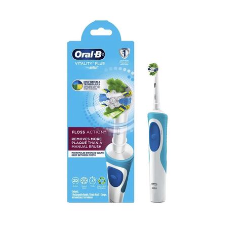 BÀN CHẢI ĐIỆN ORAL-B VITALITY PLUS FLOSS ACTION REMOVES MORE PLAQUE THAN A MANUAL BRUSH