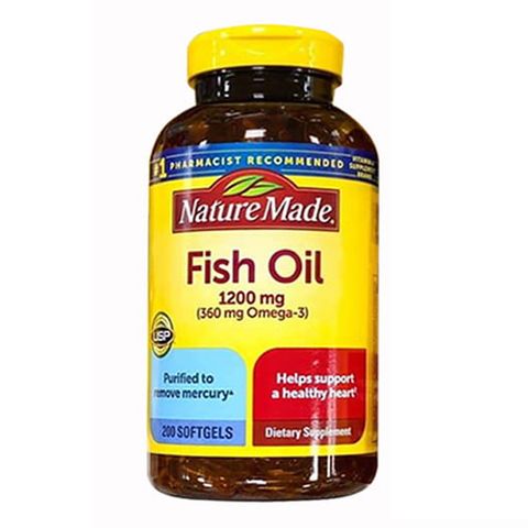 THỰC PHẨM BỔ SUNG OMEGA 3 NATURE MADE FISH OIL 1200MG 200 VIÊN