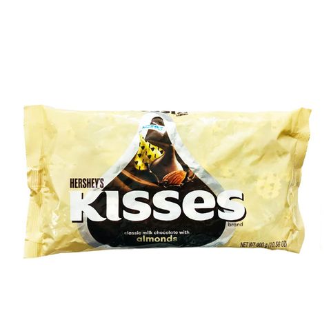 GÓI KẸO CHOCOLATE HERSHEY'S KISSES CLASSIC MILK CHOCOLATE WITH ALMONDS 300G