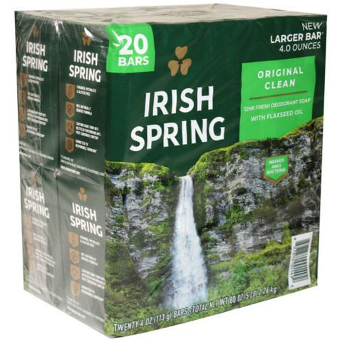 XÀ PHÒNG CỤC IRISH SPRING ORIGINAL DEODORANT SOAP 113G x 20 BARS