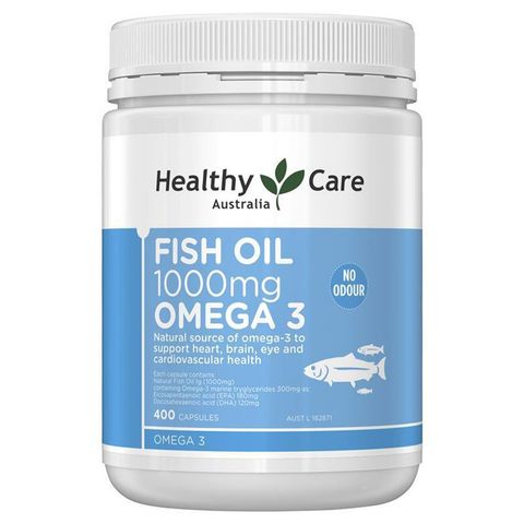 THỰC PHẨM BỔ SUNG DẦU CÁ HEALTHY CARE FISH OIL 1000MG OMEGA 3  400 VIÊN