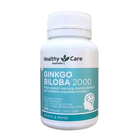 THỰC PHẨM BỔ SUNG BỔ NÃO  HEALTHY CARE GINKGO BILOBA 2000MG 100 VIÊN