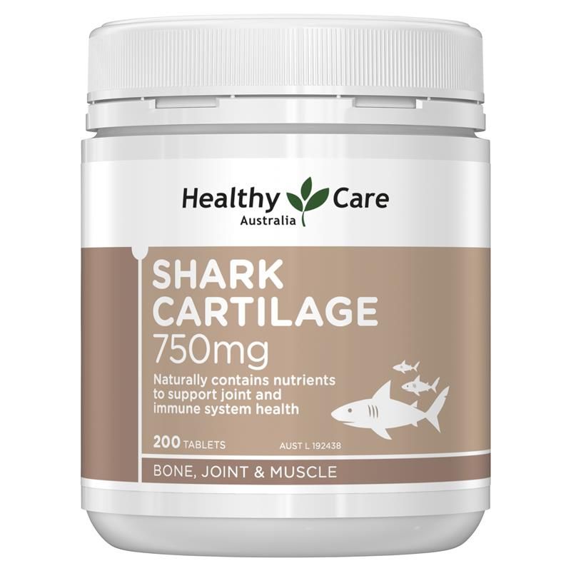 THỰC PHẨM BỔ SUNG CANXI CHO XƯƠNG KHỚP HEALTHY CARE SHARK CARTILAGE 750GR 200 VIÊN